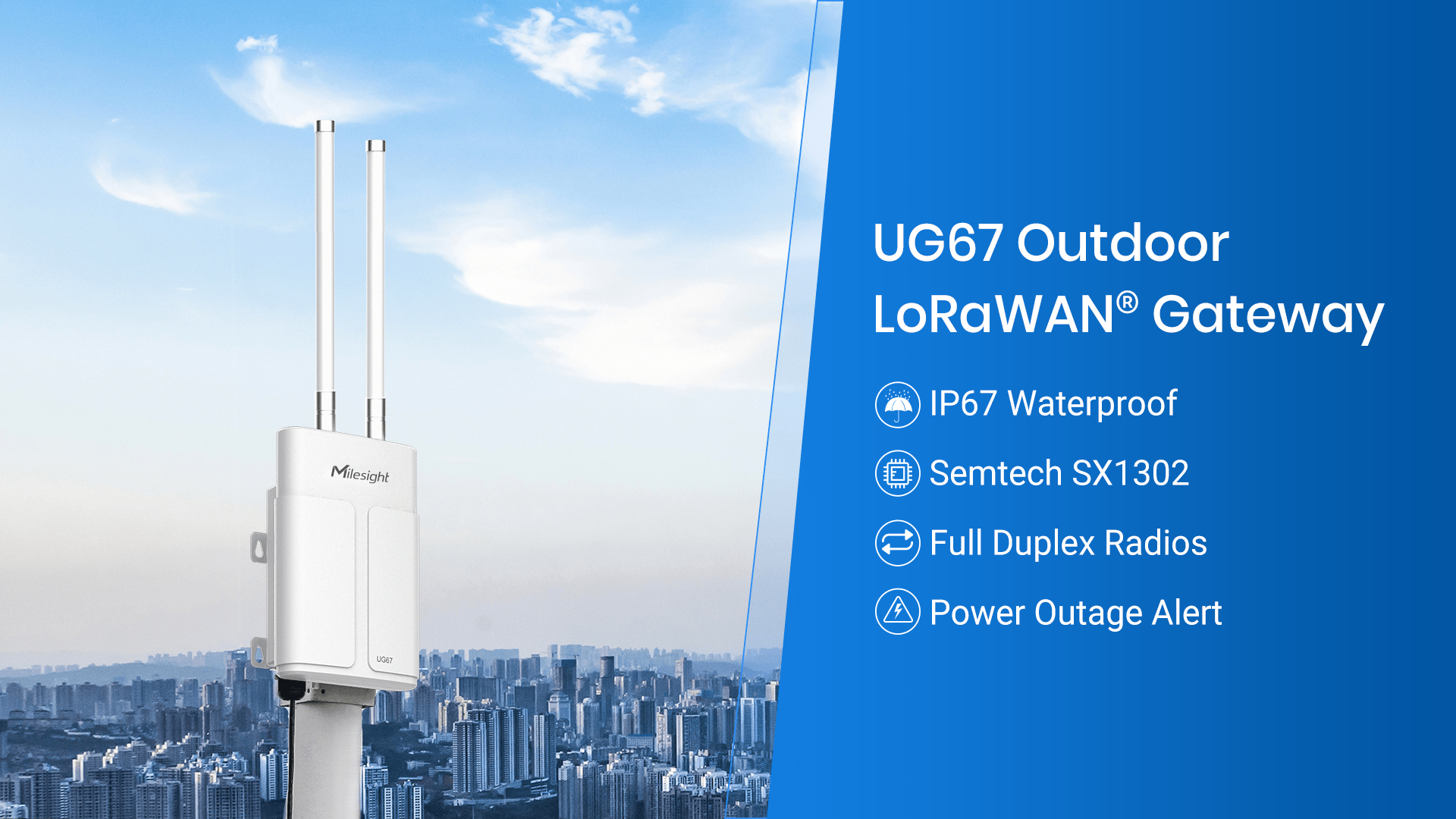 UG67 Outdoor LoRaWAN® Gateway